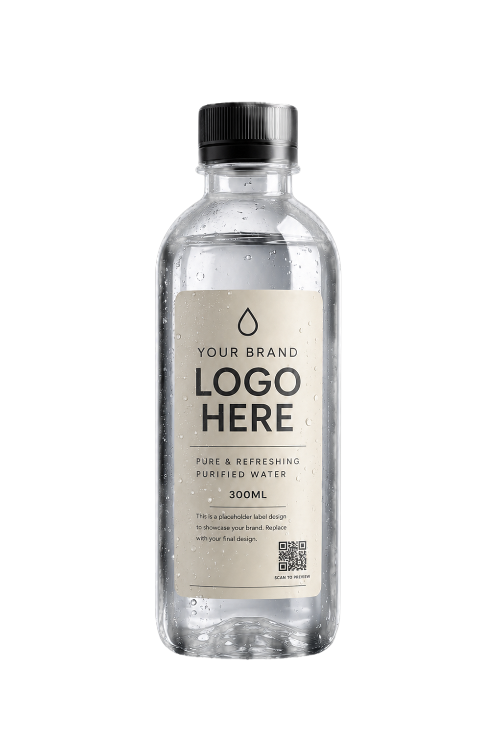 300 ML custom branded water bottle